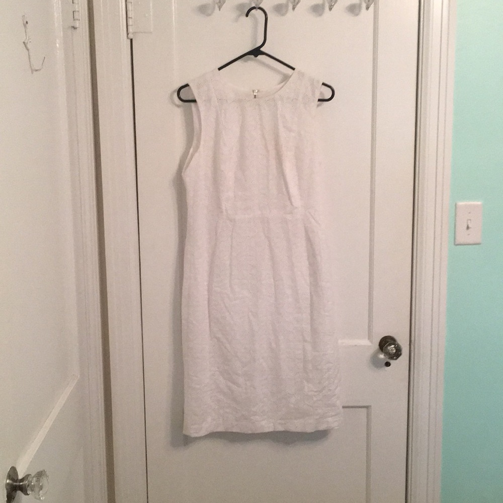 Calvin Klein white sheath dress